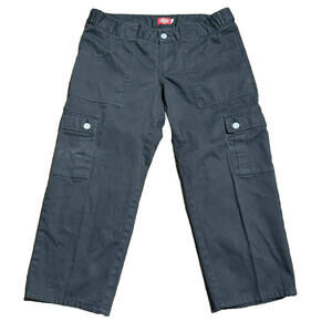 Dickies Girl Cargo Capri Black Utility Pants Women's Skater Punk Grunge Size 6